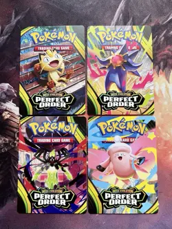 Pokemon Perfect Order Prerelease Trainer Tip Art Cards Complete Set ✨ - Image 2