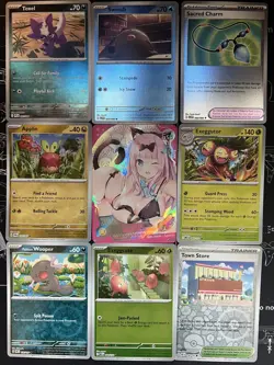 Rare Sexy Anime Waifu Card and 8 Holographic pokemon cards - Image 1