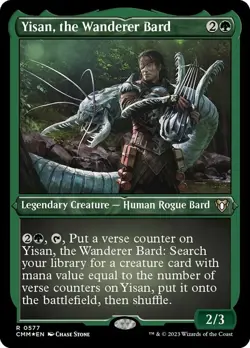 Mint/Near-Mint, English - 1 x MTG Yisan, the Wanderer Bard - Foil Etched Command - Image 1
