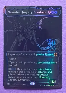 MTG Tekuthal, Inquiry Dominus (Oil Slick Raised Foil) Foil NM - Image 1