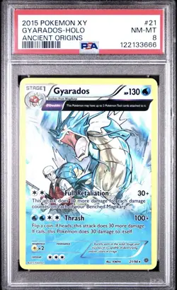 Pokemon Gyarados TCG Holo Card 21/98 XY-Ancient Origins PSA 8 NM-MT 2015 - Image 1