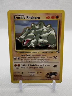 Brock’s Rhyhorn - Pokemon Gym Heroes 22/132 - Rare - Unlimited - LP - Image 1