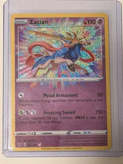 Pokemon TCG Zacian 082/185 Amazing Rare Vivid Voltage Holo English 2020 - Image 1