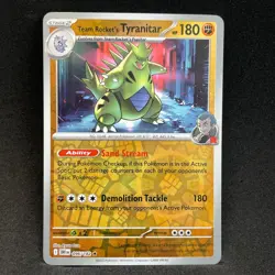 Team Rocket's Tyranitar 096/182 Rare Destined Rivals Pokemon Reverse Holo NM - Image 1