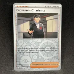 Giovanni's Charisma 161/165 Uncommon 151 Pokemon Reverse Holo NM - Image 1