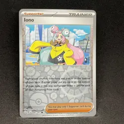 Iono 080/091 Uncommon Paldean Fates Pokemon Reverse Holo NM - Image 1