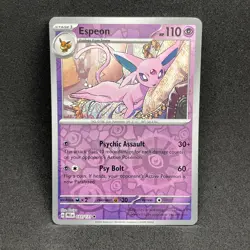 Espeon 033/131 Rare Prismatic Evolutions Pokemon NM Reverse Holo - Image 1