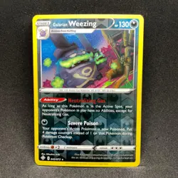 Galarian Weezing 042/072 Shining Fates Pokemon Reverse Holo NM - Image 1