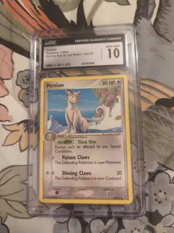 Pokemon TCG Persian EX FireRed & LeafGreen 44/112 Regular Uncommon GM CGC 10 - Image 2