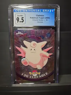 Clefable #36 CGC 10 Pokemon Topps Chrome T.V. Series 1 CGC grade 9.5 Gem Mint - Image 1