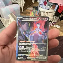 Pokemon Team Rocket's Mewtwo EX Full Art Holo SV10 231/182 280HP Rare - Image 1