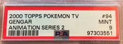 2000 Topps Pokemon TV Gengar Animation Series 2 #94 Blue Logo PSA 9 MINT - Image 2