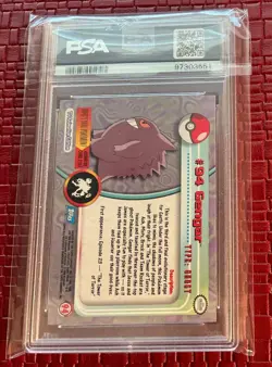 2000 Topps Pokemon TV Gengar Animation Series 2 #94 Blue Logo PSA 9 MINT - Image 4