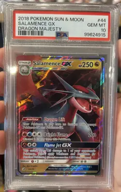 SALAMENCE GX #44 PSA 10 • 2018 POKEMON SUN & MOON DRAGON MAJESTY - Image 1