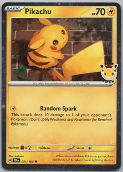 Pikachu 051/162 Pokemon Day 2026 - Temporal Forces - NM - Cosmos Holo - Image 2