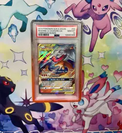 2019 Pokemon Sun & Moon Unbroken Bonds Reshiram & Charizard GX #20 PSA 10 GEM MT - Image 1