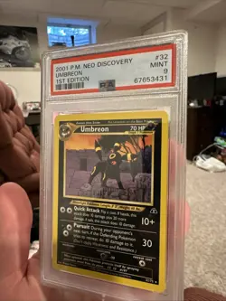 Pokemon Umbreon PSA 9 2001 Neo Discovery 1st Edition Mint #32 32/75 *LOW POP * - Image 2