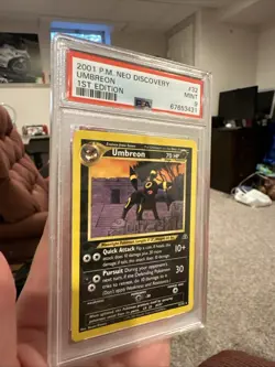 Pokemon Umbreon PSA 9 2001 Neo Discovery 1st Edition Mint #32 32/75 *LOW POP * - Image 3