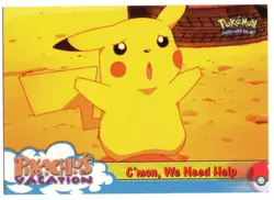 Pokemon C'mon, We Need Help Card 53 Pikachu's Vacation Topps - Image 1