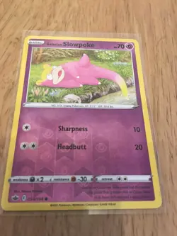 054/198 Galarian Slowpoke | Common Reverse Holo Pokemon Card Chilling Reign TCG - Image 1