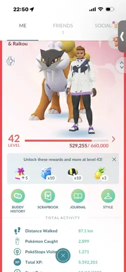 Pokemon Go (Stage 42) Shiny Raikou ( 9 Legendarys ) - Image 1
