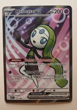 Meloetta ex 159/086 Pokemon TCG Black Bolt Full Art Rare NM - Image 1