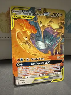 Pokemon TCG Moltres Zapdos Articuno GX 44/68 Hidden Fates Full Art Holo NM - Image 2