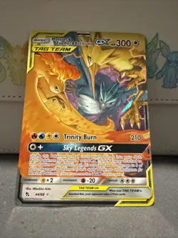 Pokemon TCG Moltres Zapdos Articuno GX 44/68 Hidden Fates Full Art Holo NM - Image 3