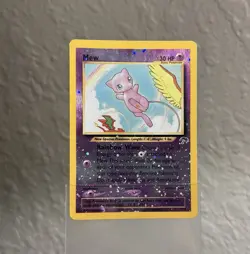 Pokemon TCG Vintage Southern Islands Mew Reverse Holo 1/18 Rare WotC Promo Swirl - Image 1