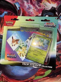 Pokemon TCG Prismatic Evolutions Tech Sticker Collection - Leafeon - New Sealed! - Image 1