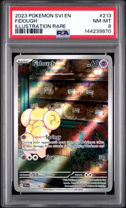 PSA NM-MT 8 - 2023 POKEMON SVI EN-SCARLET & VIOLET ILLUSTRATION RARE 213 FIDOUGH - Image 1