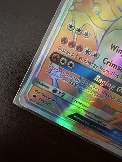 Pokemon Charizard GX 150/147 SM-Burning Shadows Secret Rainbow Rare Holo - Image 5