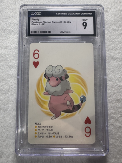 2012 Pokemon Center Playing Cards Flaaffy 6 of Hearts Japanese CGC 9 Graded - Image 1