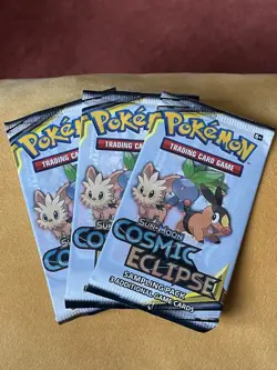 Pokemon Sun & Moon Cosmic Eclipse Sample Packs Sealed 2019 X 3 - Image 2