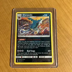 Pokemon TCG SM Unbroken Bonds Sharpedo Reverse Holo Rare Card 111/214 - Image 1