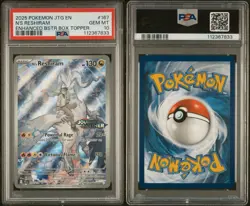 Pokemon TCG - N’s Reshiram 167/159 -Journey Together Box Topper Stamped - PSA 10 - Image 1