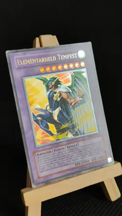 Yu-Gi-Oh! Elementarheld Tempest EEN-DE034 Ultimate Rare Vintage GD German - Image 3