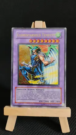 Yu-Gi-Oh! Elementarheld Tempest EEN-DE034 Ultimate Rare Vintage GD German - Image 4