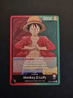 One Piece Monkey D Luffy OP01-003 PRE ERRATA Leader Romance Dawn pre-errata - Image 1