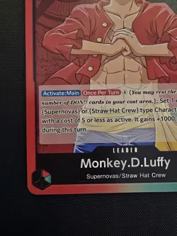 One Piece Monkey D Luffy OP01-003 PRE ERRATA Leader Romance Dawn pre-errata - Image 4