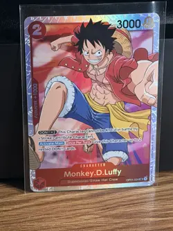 • Monkey.D.Luffy • OP01-024 SR Romance Dawn Holo Foil One Piece TCG NM - Image 1