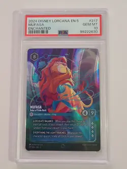 Disney Lorcana: Mufasa - Ruler of Pride Rock #217 Enchanted (PSA 10) - Image 1