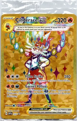 Cinderace ex Holofoil SV: Scarlet & Violet Promo Cards #163 SEALED - Image 1