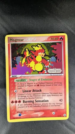 Magmar 21/92 Legend Makers Reverse Holo Logo Stamp Pokemon Card TCG - Image 1