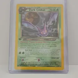 Pokemon Dark Crobat Neo Destiny Rare 1st Edition Bat 70 HP 2/105 Card - Image 1