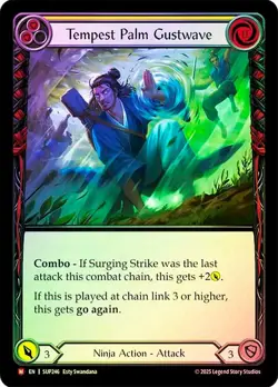 FAB RAINBOW FOIL Tempest Palm Gustwave - Super Slam Card # 246 - Image 1