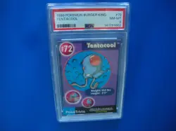 1999 Pokemon Burger King UnPerforated Tentacool card #72 Psa 8 Nm Mint - Image 1