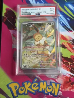 Pokemon TCG Eevee Prismatic Evolutions Black Star Promo Card173 Holo PSA Mint 9 - Image 1