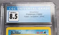 Pokemon CGC 8.5 NM/Mint Shellder First Edition Fossil Set 54/62 graded card - Image 2
