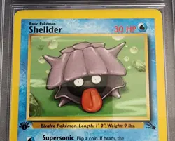 Pokemon CGC 8.5 NM/Mint Shellder First Edition Fossil Set 54/62 graded card - Image 3